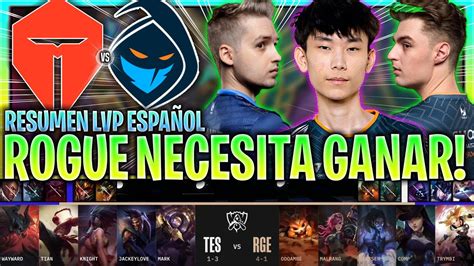 ROGUE SE LA JUEGA PARA SER PRIMERO TES vs RGE WORLDS GRUPOS DÍA 7