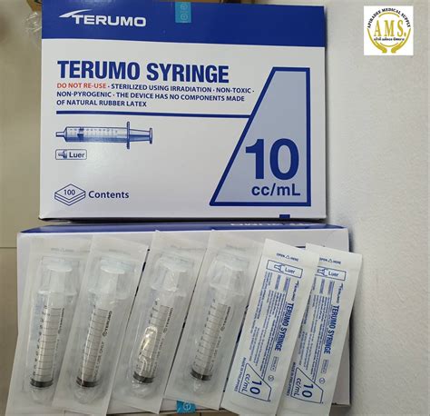 ยกกลอง Syringe Terumo 10 ml กระบอกฉดยาผานผวหนงปราศจากเชอชนด