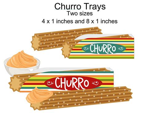 Churro Tray Set Instant Digital Download Fiesta Party Supplies Etsy