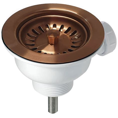 Mm Brushed Copper Strainer Waste For Astini Rak Rangemaster Ceramic