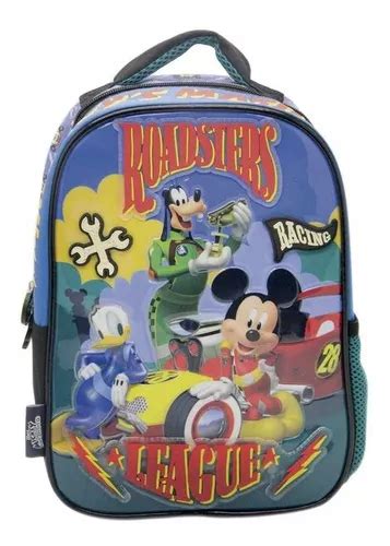 Mochila Mickey Mouse Escolar Autos Y Sus Amigos MercadoLibre