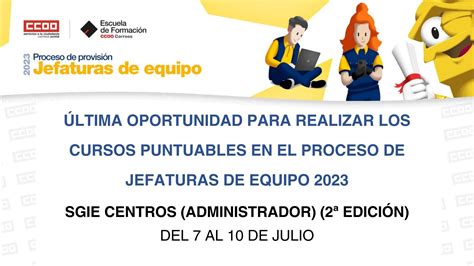 Última oportunidad para realizar los cursos puntuables en el proceso de