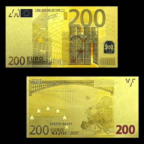 Europäische Goldfolien Banknoten 200 Euro 2002 UNZ Kaufen auf Ricardo