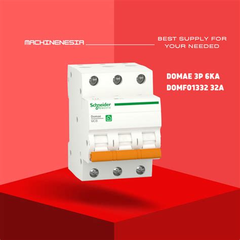 Jual MCB SCHNEIDER 3 PHASE 32A 3P SNEIDER DOMAE DOMF01332 3 POLE 32