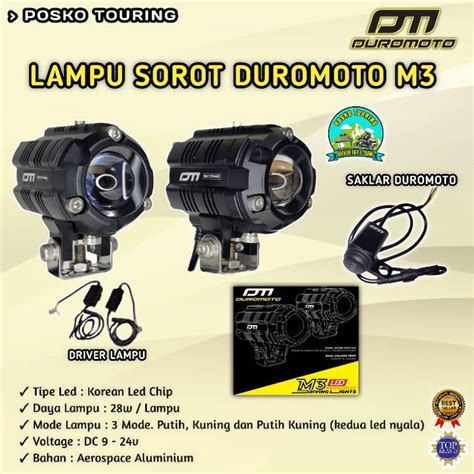 Jual Lampu Duromoto M3pro Saklar Duromoto Lampu Sorot Foglamp Motor