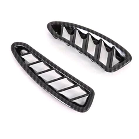 Carbon Fiber Black Abs Dashboard Vent Trims For Hyundai Sonata