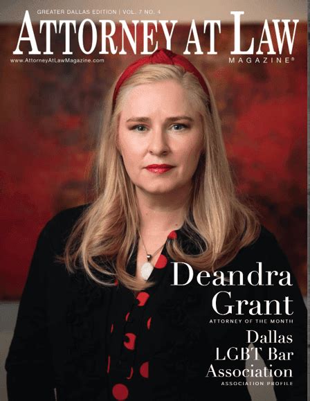 Deandra M Grant Featured As Attorney Of The Month By ‘attorney At Law Magazine Texas