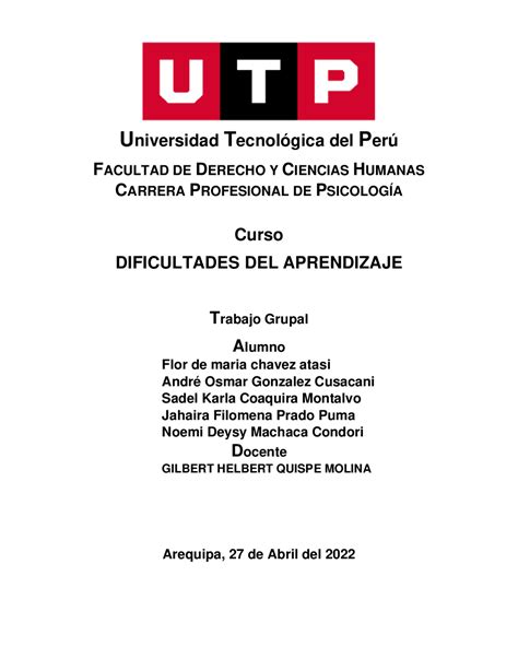 Caratula De Todas Las Carreras De La Universidad Utp Gu As Proyectos