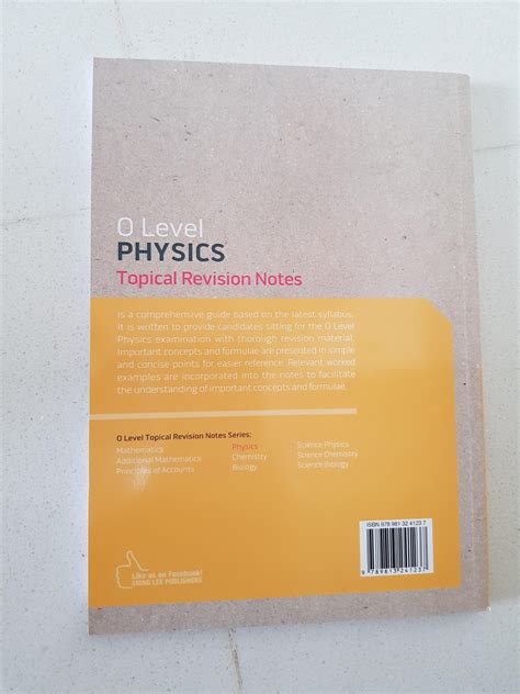 Physics O Level Tropical Revision Notes Hobbies Toys Books