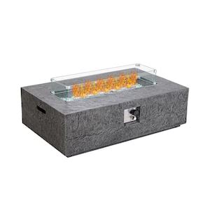 Sudzendf 34 7 In Gray 50 000 BTU Outdoor Propane Gas Fire Pit Table