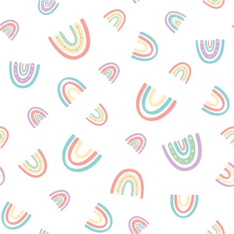 Premium Vector Rainbow Seamless Pattern Vector Illustration