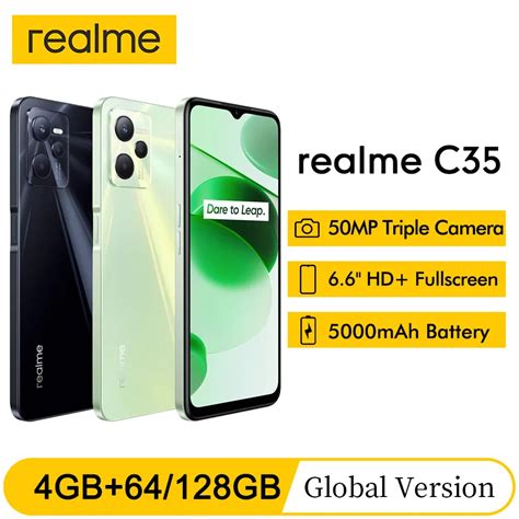 Global Version Realme C35 Smartphone 66 Fhd Unisoc T616 Octa Core