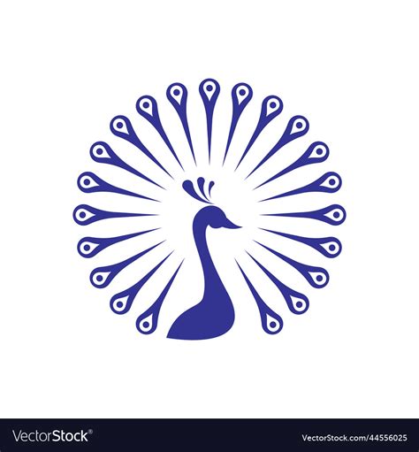 Peacock Logo Royalty Free Vector Image Vectorstock