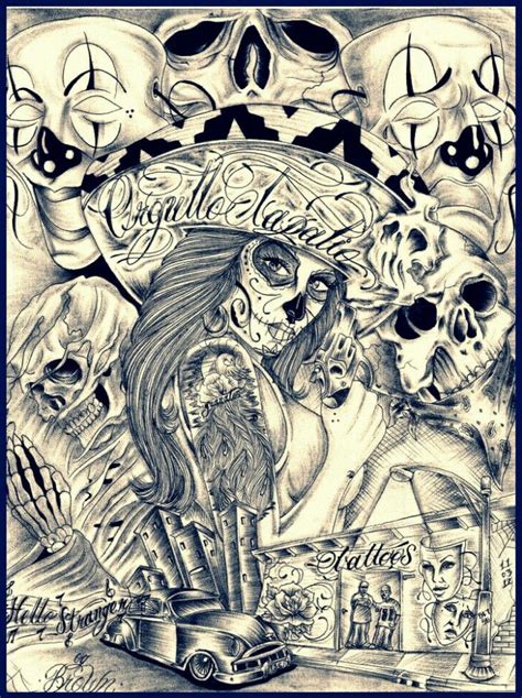 Chicano Style Prison Art Chicano Art Tattoos Chicano Drawings