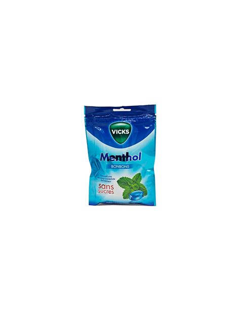 Vicks Bonbons Menthol Sans Sucres 72g Menthol Haleine Fraiche Voies