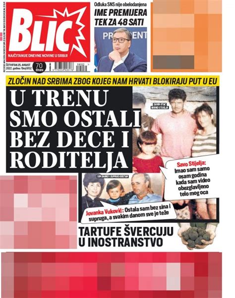 Novine U Novoj Vladi Bi E I Brnabi Eva I Vu Evi Kurtijevu Vojsku