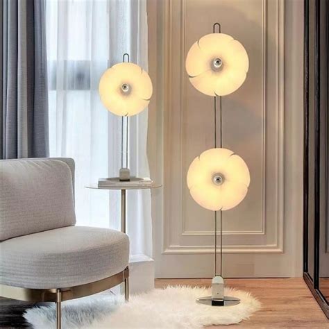 Silver Flower Mid Century Modern Floor Lamp 2093 | Ping Lighting