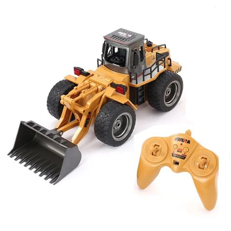 RC RTR HUINA 1520 6CH 1 18 Metal Bulldozer Front Loader Engineering Car