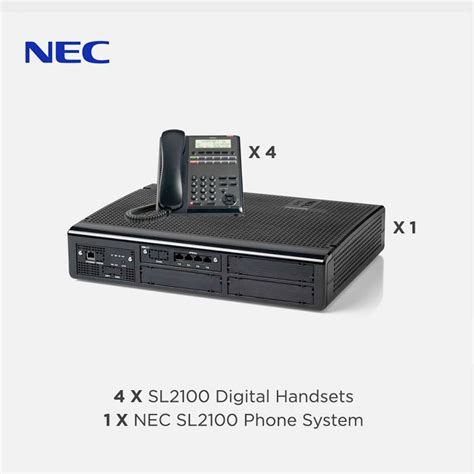 Nec Sl2100 Telephone System With 4 Digital Handsets Bizpoke