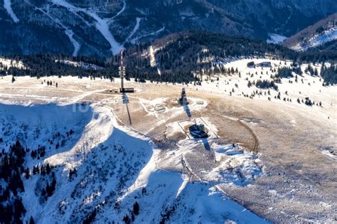 Feldberg Schwarzwald Aus Der Vogelperspektive Winterluftbild Am