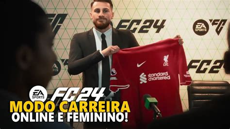 EA FC OFICIAL MODO CARREIRA ONLINE E MODO CARREIRA FEMININO YouTube