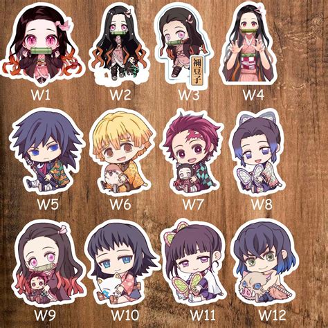 Jual Stiker Sticker Anime Lengkap Kimetsu No Yaiba Demon Slayer Seri 1