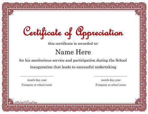 Free Printable Certificate Of Appreciation Template [PDF, Word]