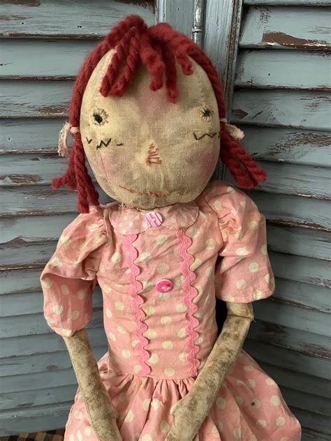 Mustard Seed Originals Primitive Raggedy Ann Doll Raggedy Ann Etsy