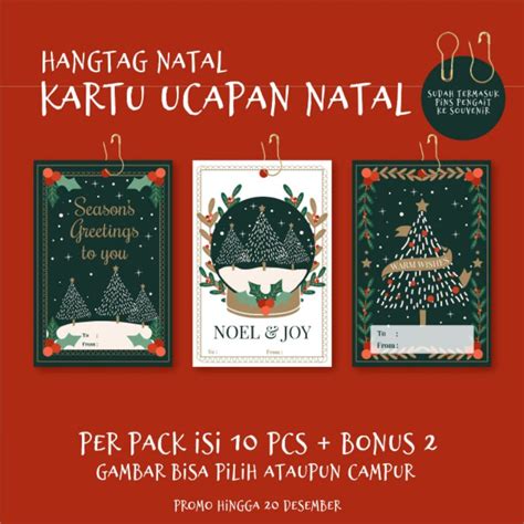 Jual Thanks Card Natal Kartu Natal Thank Card Natal Thanks Card