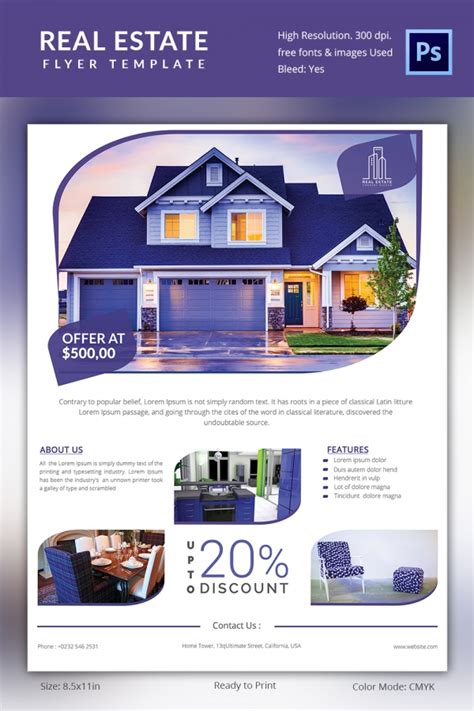 Real Estate Flyer Template 37 Free PSD AI Vector EPS Format