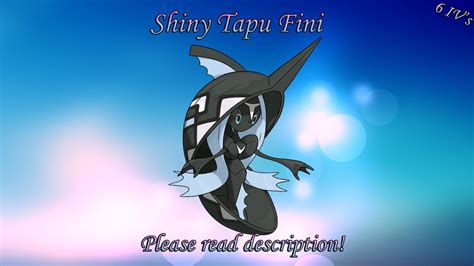 Shiny Tapu Fini 6IV Pokemon S/M US/UM Sword/shield Fast - Etsy