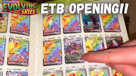 EVOLVING SKIES Elite Trainer Box Unboxing YouTube