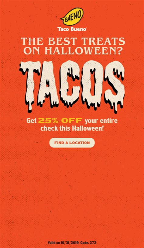 Taco Bueno Coupon Code 25 Off Entire Order At Participating Loca