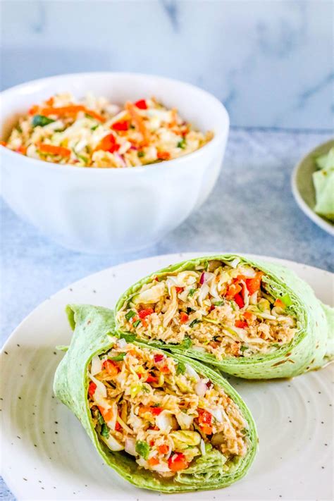 Easy Thai Chicken Salad Wrap - Sweet Cs Designs