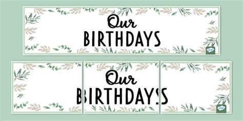 Botanical Birthdays Banner Teacher Made Twinkl