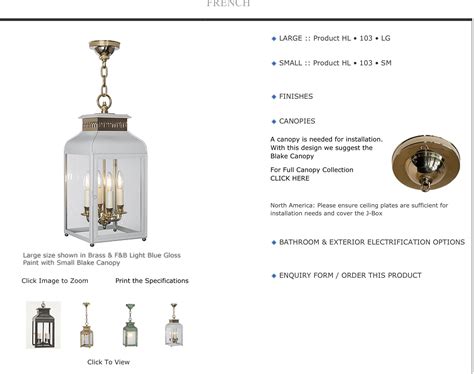 Charles Edwards Custom French Lantern Pendant Fixture, Mahogany and