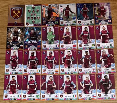 Adrenalyn Xl Premier League West Ham United Team Cards