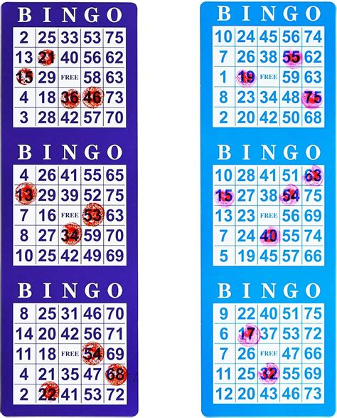 Bingo Game Cards – 3 Cards – 100 Sheets in Mixed Colors – Totalhill.com ...