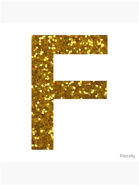 "GOLD LETTER F GOLD GLITTER" Poster by Pascally | Redbubble