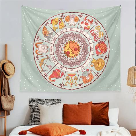 Astrology Wall Tapestry Wall Hanging Tapestry Sun Moon Starry Sky Tarot Wall Aliexpress