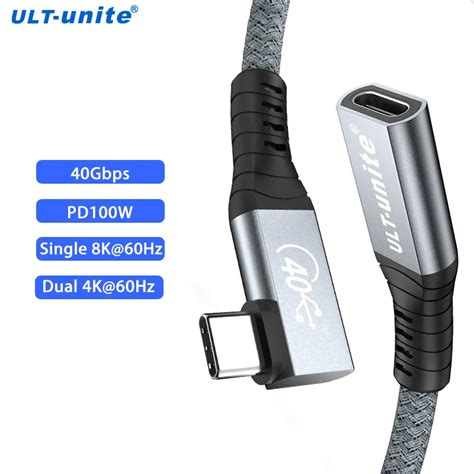 Ult Unite Usb4 Extension Cable Full Featured Superspeed Usb 4 0 Type C Cables 40gbps 5a