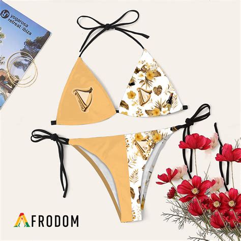 Guinness Tropical Floral Bikini Set Swimsuit Beach Guinness Bikini Afrodom