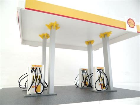 Scale 1 43 Diorama Petrol Station Gas Station Miniature Model Etsy