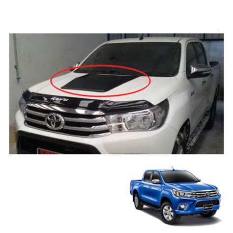 Matte Black Bonnet Hood Scoop Cover Trim Fits Toyota Hilux Revo Pickup