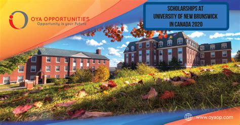 Scholarships in Canada at University of Brunswick - OYA Opportunities ...