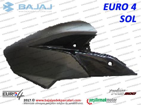 Bajaj Pulsar 200NS Yakıt Benzin Depo Dekoratif Kapak Sol EURO4 SİYAH