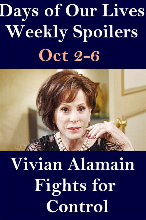 Days of our Lives Weekly Spoilers: Vivian Alamain Fights for Control ...