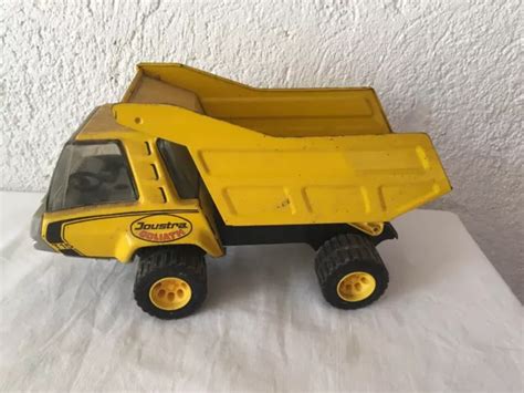 ANCIEN JOUET EN Tole Camion Benne T15 Joustra Goliath Jaune Chantier