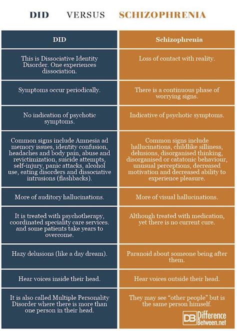 Dissociative identity disorder did and schizophrenia – Artofit 