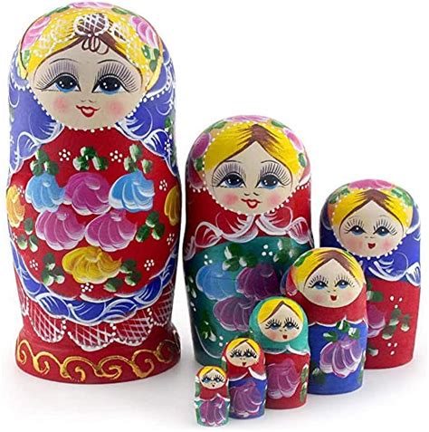 Starxing Russian Nesting Dolls Wood Matryoshka Stacking Set